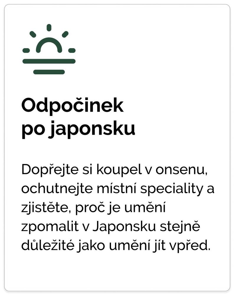 Odpočinek po japonsku
