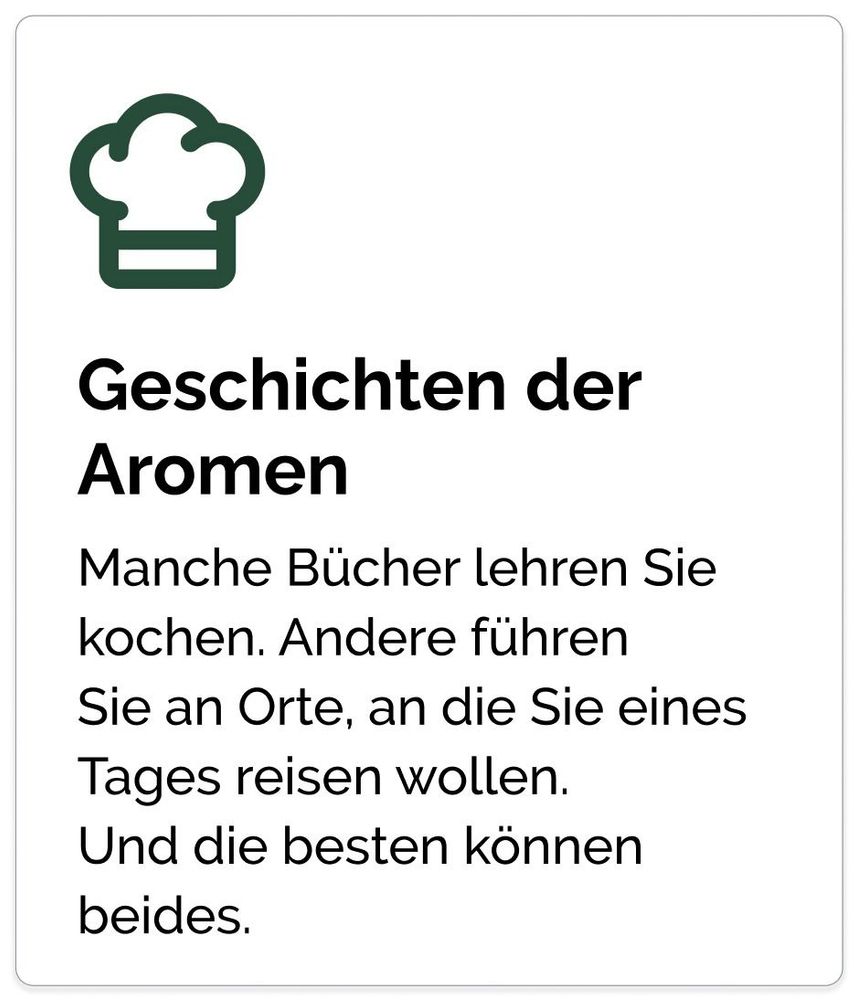 Geschichten der Aromen Manche Bücher lehren Sie kochen. Andere führen
Sie an Orte, an die Sie eines Tages reisen wollen.
Und die besten können beides.