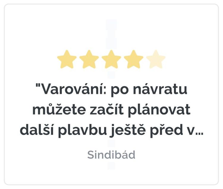 Recenze cestovatele – plavby, Knihobot Travel.