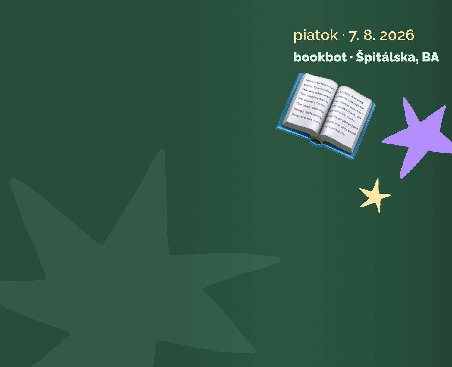 Príď na prvý Bookbot knižný kvíz v Bratislave