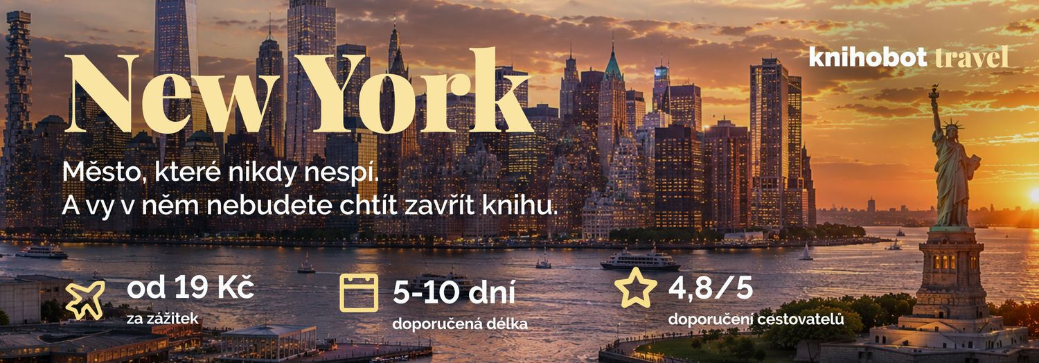 Knihobot Travel New York. Vydejte se do města žlutých taxíků, Central Parku a nekonečných ulic Manhattanu. Posnídejte před Tiffanym, nechte se okouzlit Gatsbyho New Yorkem a ob
