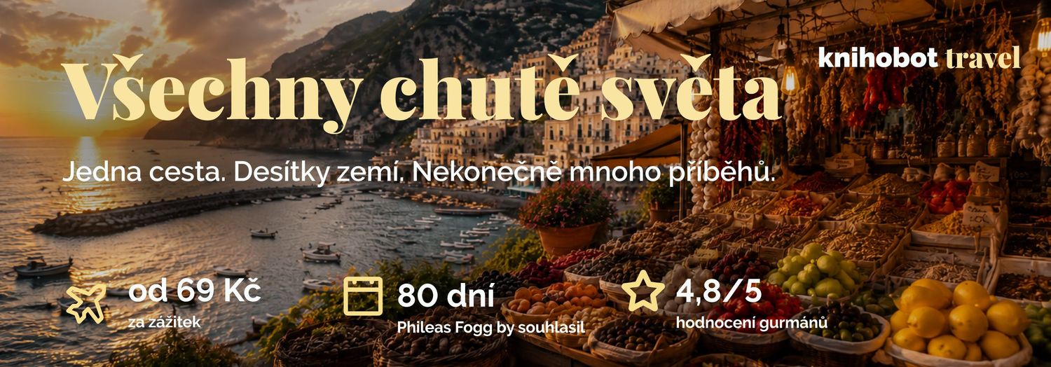 Knihobot Travel Vaření a chutě. Vydejte se na cestu kolem světa a objevujte kultury prostřednictvím toho nejchutnějšího – místní kuchyně. Od italských těstovin přes japonské sushi, m