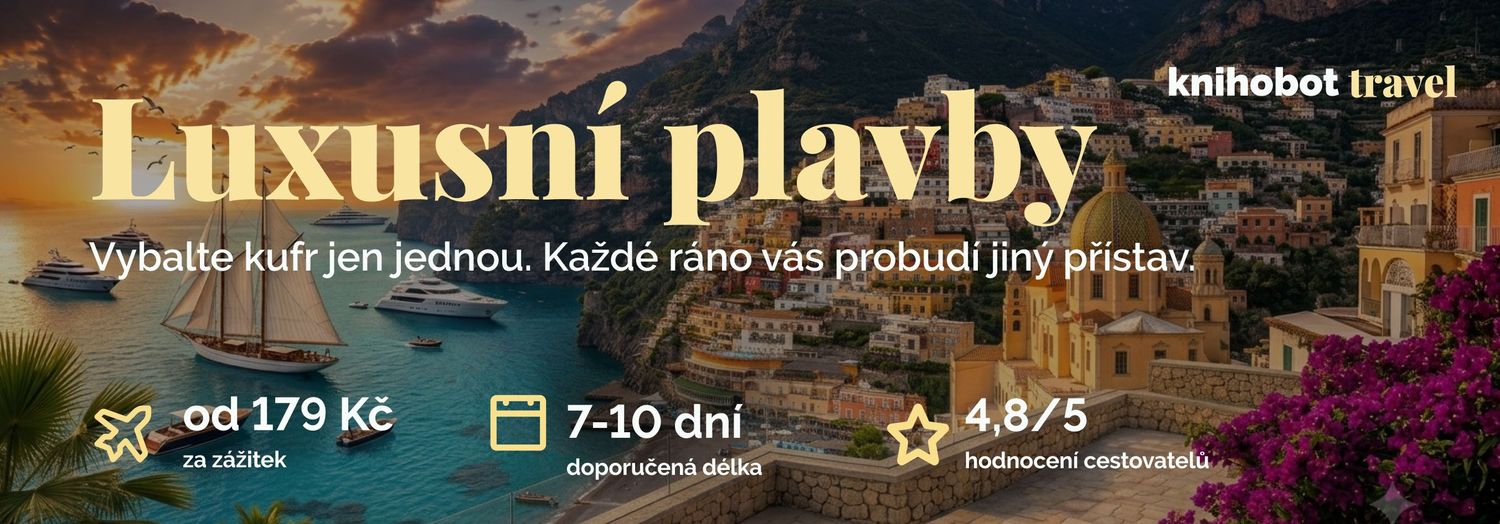 Knihobot Travel Plavby a moře. Vyplujte za tyrkysovým mořem, sluncem zalitými ostrovy a malebnými přístavy, kde každá zastávka přináší nový příběh. Od romantických uliček Středomoří