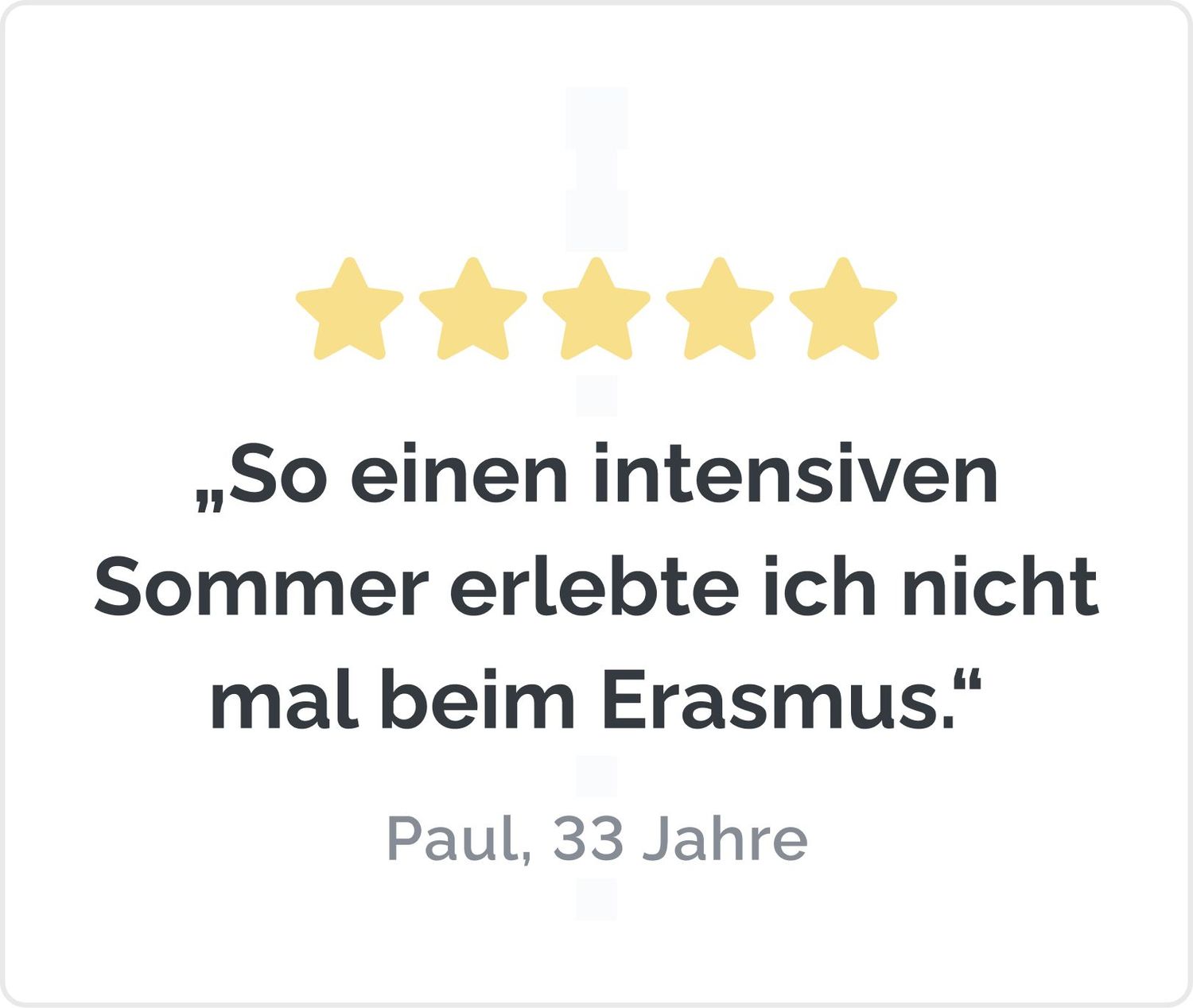 Buchtitel Autorenname „So einen intensiven Sommer erlebte ich nicht mal beim Erasmus.“ Paul, 33 Jahre